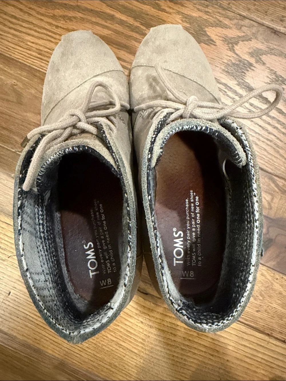 TOMS Wedge Bootie in Taupe